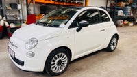 Fiat 500C 1,2 Popstar Benzin modelår 2014 km 65000 Hvid ABS