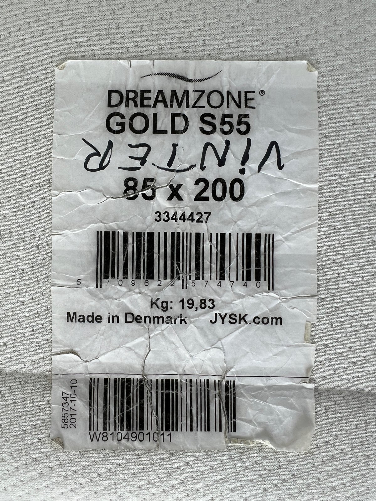 Springmadras, DREAMZONE GOLD S55, b: 85 l: 200 h: 22