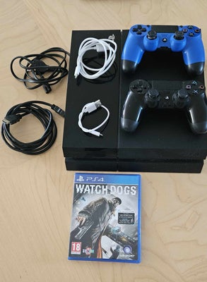 Playstation 4 500GB med 2 Controller + Watch Dogs