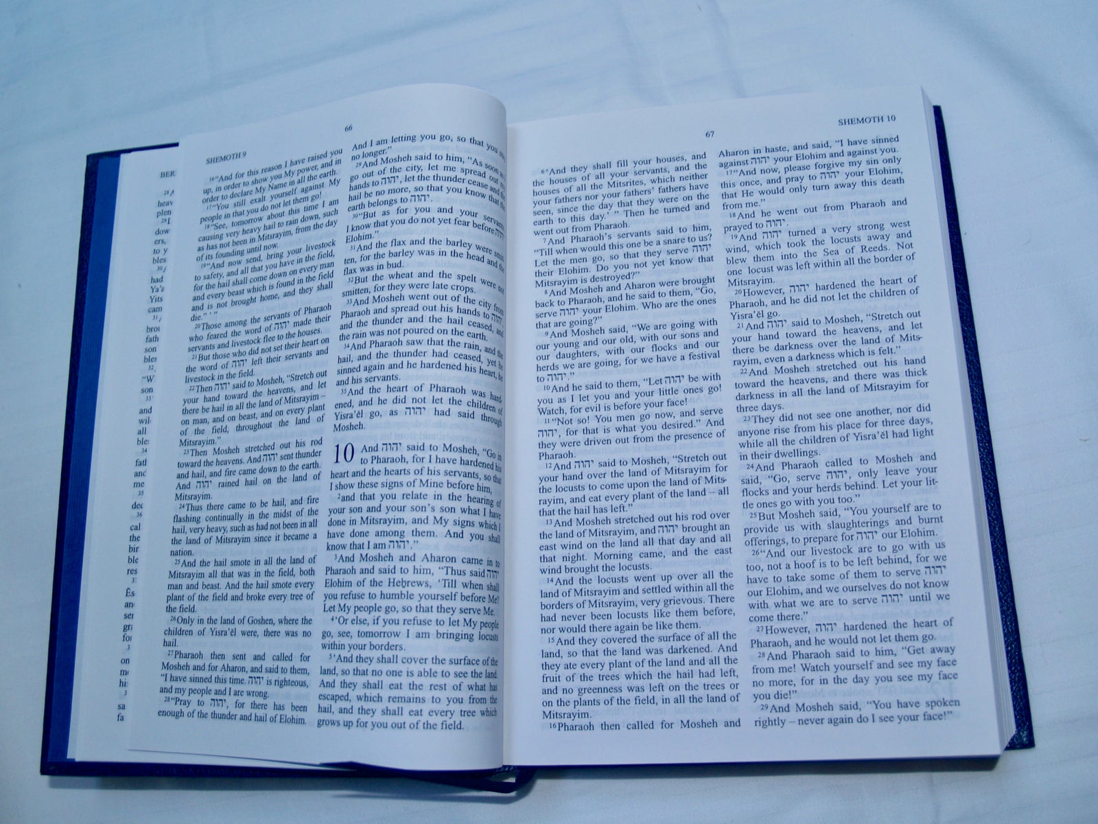 Bibelen med, Guds navn på hebraisk