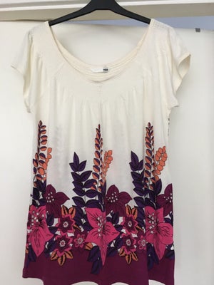 Bluse, H&M - UBRUGT, str. 38, str. 38, Grundfarve elfenbenshvid med blomster, 100% viscose, Ubrugt, 