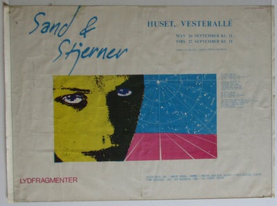 koncert-plakat, Voss/Art Station, motiv: Sand & Stjerner, b: 62 h: 45, koncert-plakat fra Huset, Ves