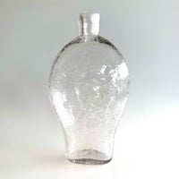 Lommeflaske, Mundblæst glas, 150 år gl.