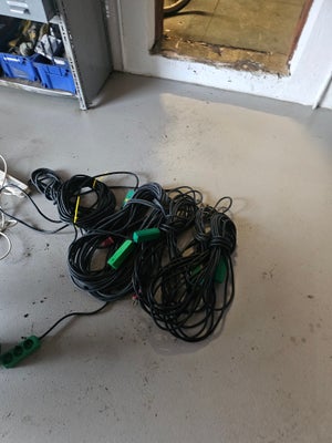 Gummikabel, Forlænger ledning gummikant 
Til 220 og 400 volt 
Længde fra 1 meter til 50 
Pris fra 25