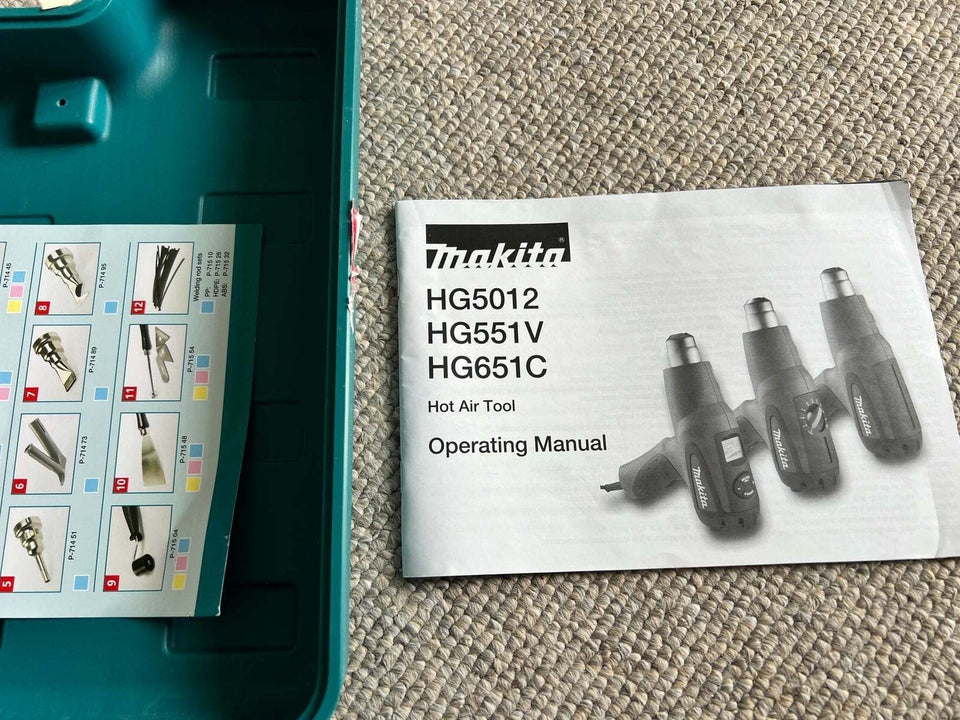 Varmluftspistol, Makita HG5012 plus solar plus