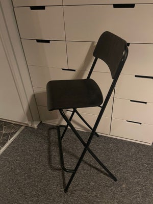 Barstol, Ikea, FRANKLIN
Barstol, sammenklappelig, sort/sort, 74 cm