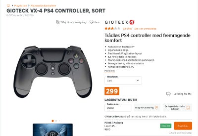 Controller, Playstation 4, GIOTECK, Perfekt, Ny GIOTECK VX-4 PS4 CONTROLLER, SORT. Aalborg

Aalborg 