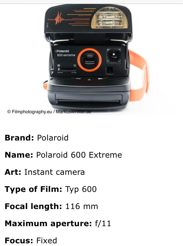 Polaroid, 600 Extreme, God
