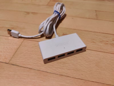USB, ORICO, God, 2.0 hvid passiv USB Hub med 4 USB porte, der er mulighed at tilkoble en microUSB st