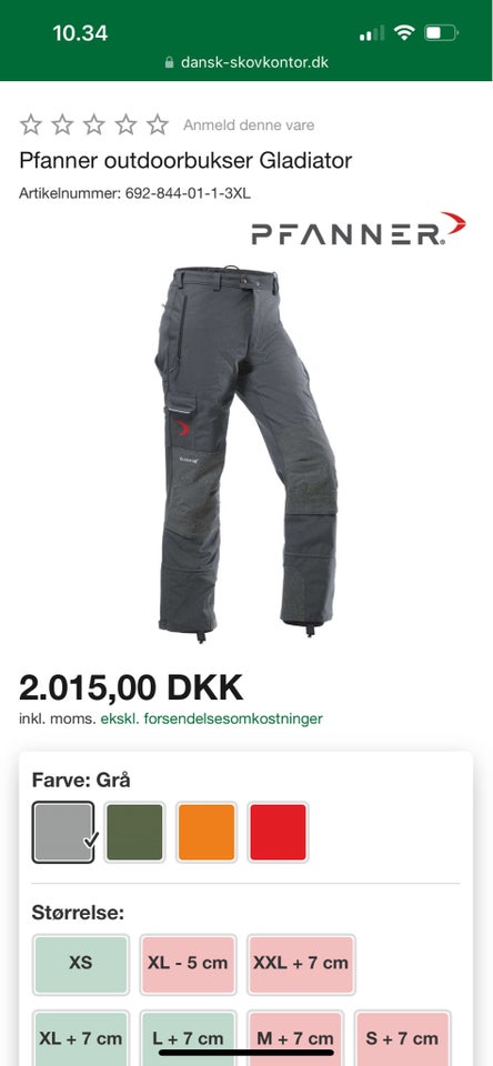 Phanner skærebukser
