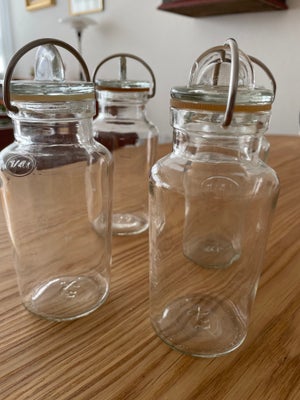 Glas, Opbevaringsglas 1/4 liter, Ole Palsby, I alt 4 stk. af de små opbevaringsglas designet af Ole 