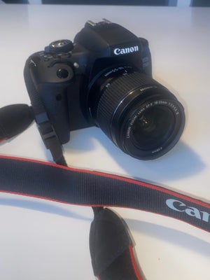 Canon, EOS 750D, Perfekt, Jeg har brugt dette kamera 2 gange, det er i perfekt stand. Der er ingen t