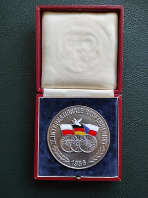 Medalje, Fredsløbet 1956, Østblokken, Fantastisk flot stor medalje givet ved 9 Internationale fredsl