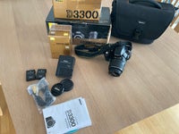 Nikon D3300, spejlrefleks, 24,2 megapixels