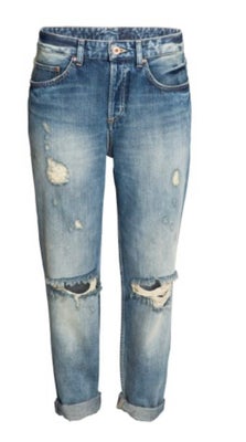 Jeans, &Denim, str. 25,  Blå,  Bomuld,  Næsten som ny, Boyfriend Low Ripped Jeans I str. 25/30 sælge