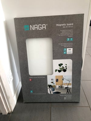 Glastavle, NAGA, NAGA White magic board 40 x 60 cm - i uåbnet emballage
Flot, ny og uåbnet hvid glas