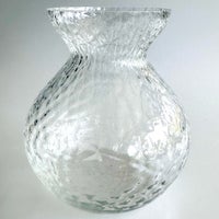 Hyacint glas, Mundblæst glas med optisk effekt, 90 år gl.