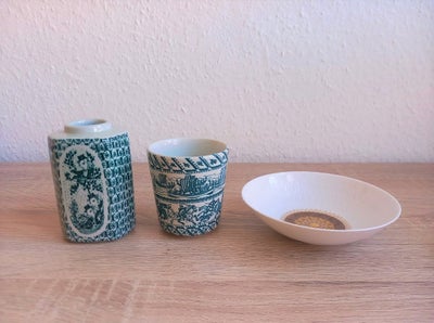 Keramik, Skål, Vase, Bjørn Wiinblad, Nymølle, Rosenthal, Bjørn Wiinblad sekskantet vase med 3 forske