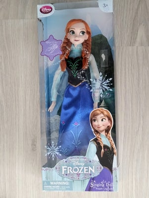 Barbie, Stor Disney Anna Frozen, Dukken er virkelig flot. Hun ligger løst i æsken. Batterier kan uds