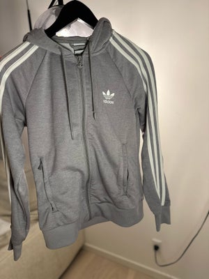 Hættetrøje, Adidas, str. 36, grå, God men brugt, Der røget lidt farve af på lynlåsen (billede 5) ell