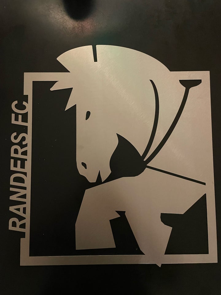 Randers FC Logo skilt i rustfri stål