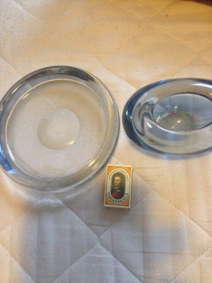 Glas, vase og skål, Holmegaard, 200 kroner for begge. ok stand uden skår