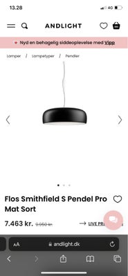 Pendel, Flos Smithfield, Helt ny Smithfield pendel købt hos Floss i original emballage, da lampen al