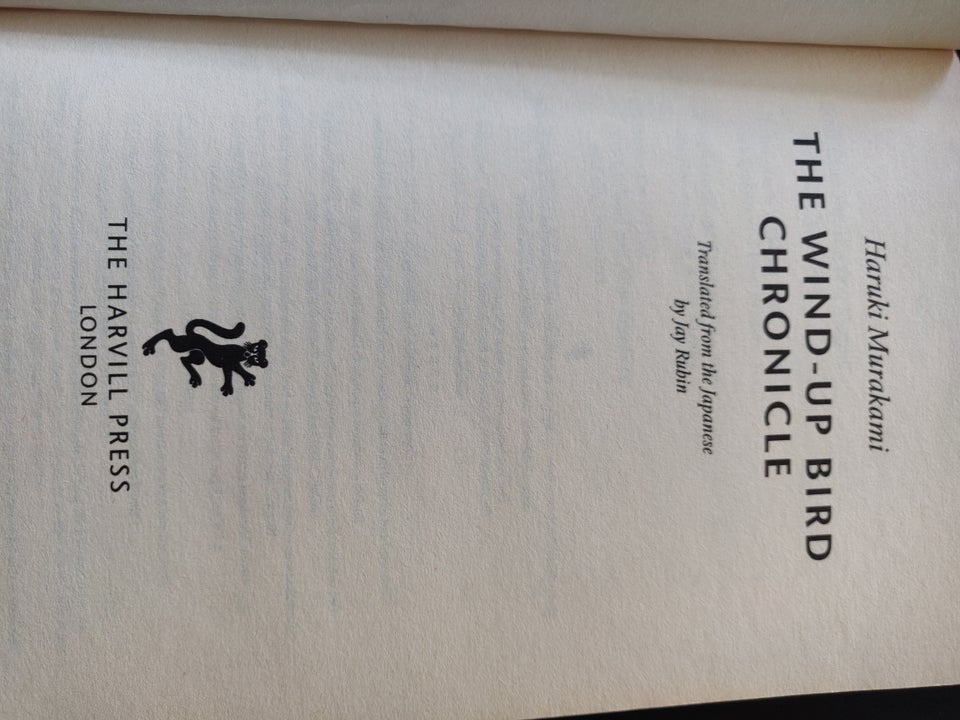 The wind-up bird Chronicle, Haruki Murakami, genre: roman