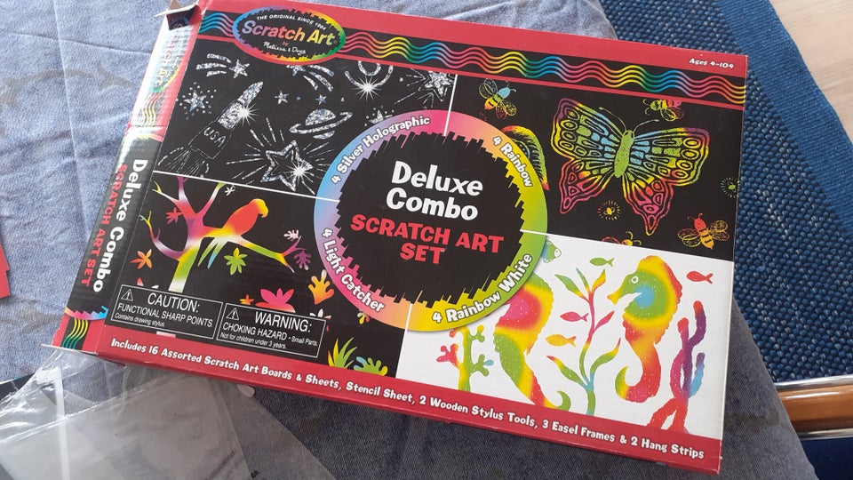 Melissa & Doug Deluxe Combo Scratch Art Set: 16 Boards, 2 Stylus