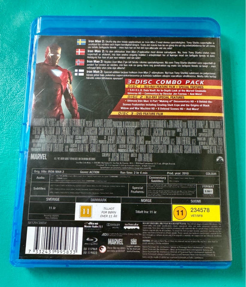 Ironman 2 (2BLURAY+DVD), Blu-ray, action