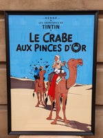 Nye originale Tintin Plakater i sorte trærarammer.,