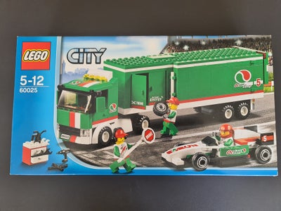 Lego City, 60025 Grand Prix Truck, Komplet Lego City 60025 sæt, inkl. vejledning og æske. Sættet er 