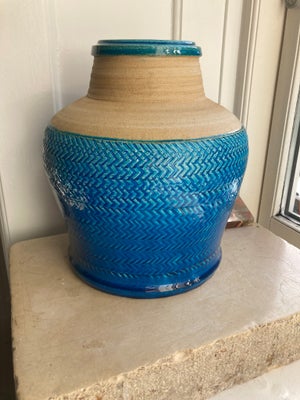 Stor vase, Kähler, Blå Kähler vase. 27 cm høj 20 cm bred