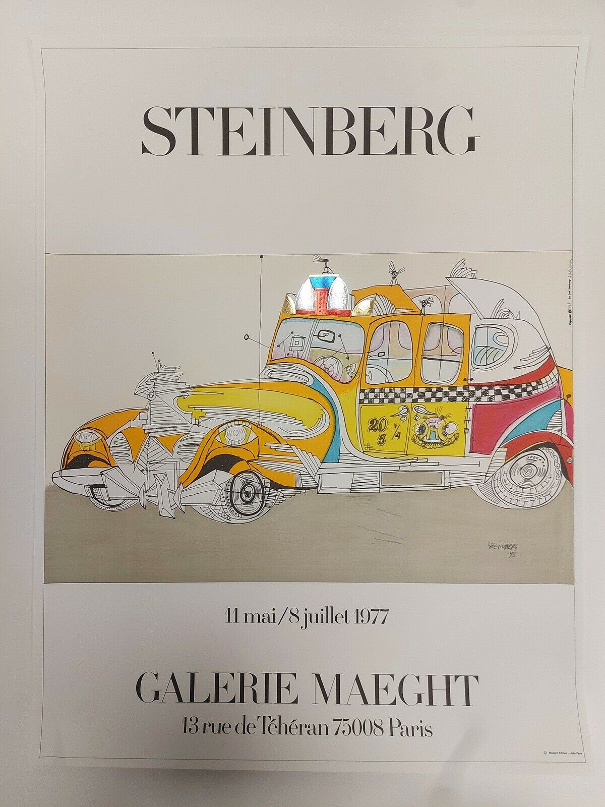 Ampere solsikke tit Galerie Maeght plakat, Steinberg, motiv: Taxi – dba.dk – Køb og Salg af Nyt  og Brugt