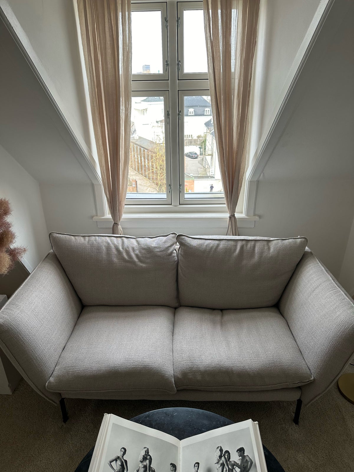 Sofa, 2 pers. , (RESERVERET) SITS Hugo designer sofa med puf