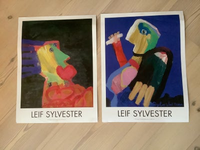 Sylvester, 2 mindre plakater af Leif Sylvester. Tape i hjørnet på en af dem
30x40 cm
Sælges samlet
