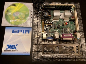 Via EPIA-800 Motherboard Mini-ITX with 800MHz Via CPU 256MB RAM - Tested  Good