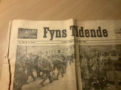 Bøger og blade, Avis 1945, Gammel avis fra 1945