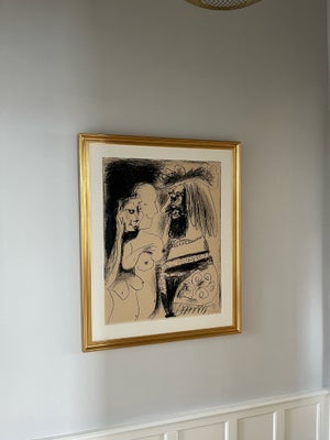 Litografi , Pablo Picasso , motiv: Le Vieux Roi, b: 67 h: 82,5, Pablo Picasso, Mourlot, Paris. 
Le V