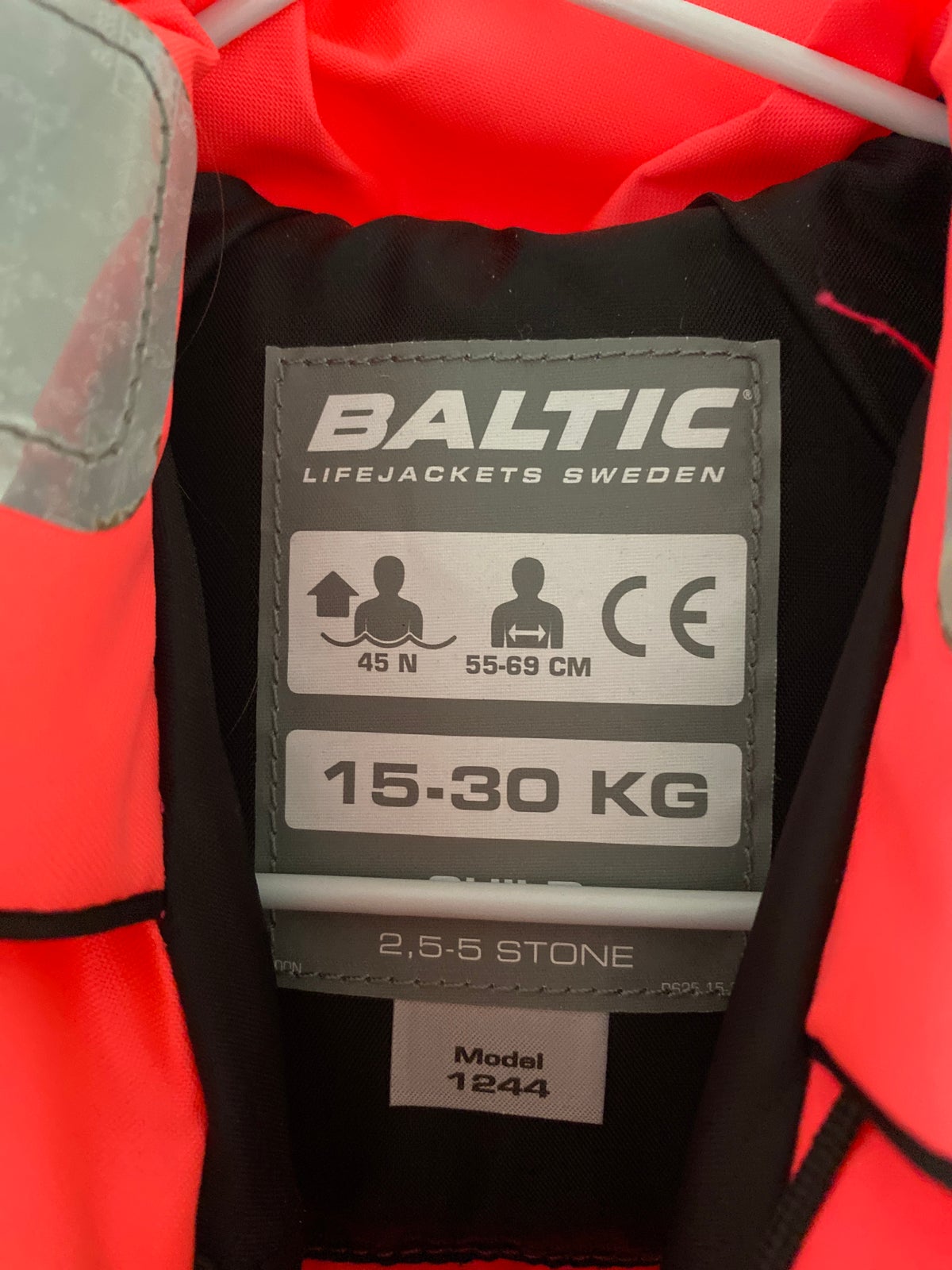 Redningsvest, Baltic lifejackets Sweden , str. 15-30 kg