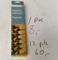 Fuldlimede blyanter. 12 stk i æske