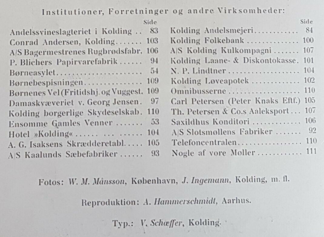 Kolding - egnshistorie omkring 1930, V. Schæffers forlag,