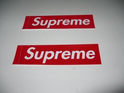 Klistermærker, Stickers, med teksten Supreme 2 stk samlet

