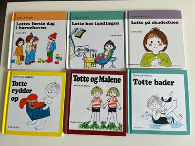 Lotte og totte bøger, Gunilla wolde, Lotte og Totte bøger sælges pr stk 25 kr 
Sender gerne
Fast pri