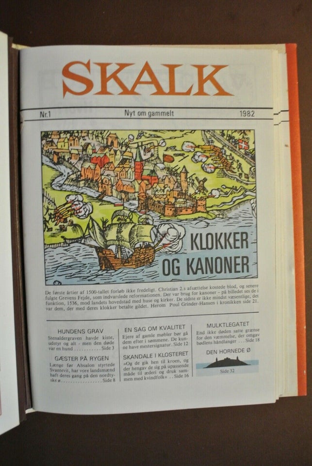 skalk nr. 1-6 1982 i samlemappe, emne: historie og samfund