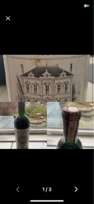 Vin, Rødvin År1964 Chateau Haut-Cantelou Cru Bourgeois, Den har altid stået mørkt. 
pris 2199kr 
kun