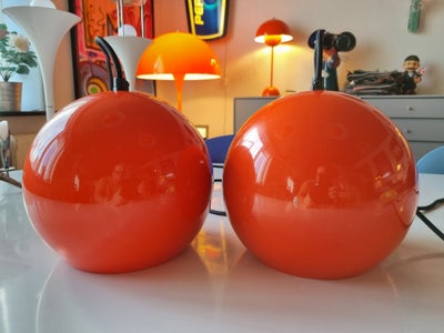 Verner Panton, Verner Panton VP6 topan, pendel, 2 styk Verner Panton flowerpot VP6 pendel i orange, 