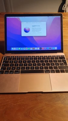 MacBook, Retina 12", 1.1 GHz, 8 GB ram, 250 GB harddisk, Rimelig, Rose pink Macbook 12" 2016
Ubetyde