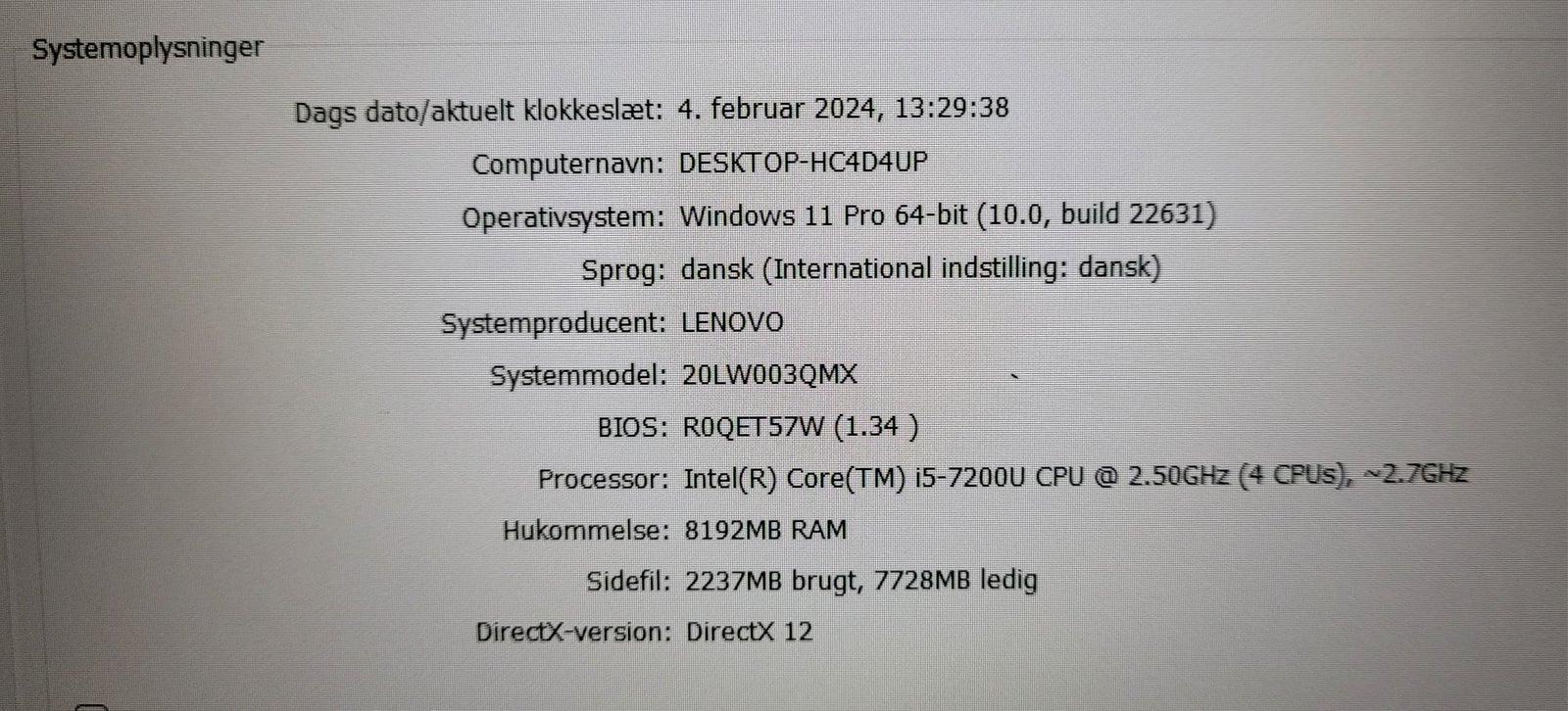 Lenovo L580, 2,5 GHz, 8 GB ram