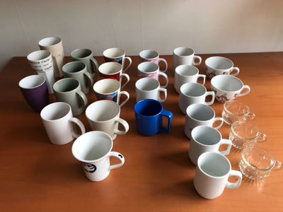 Porcelæn, Kaffekrus og tekrus, 
Sælges for 5 kr. pr. styk